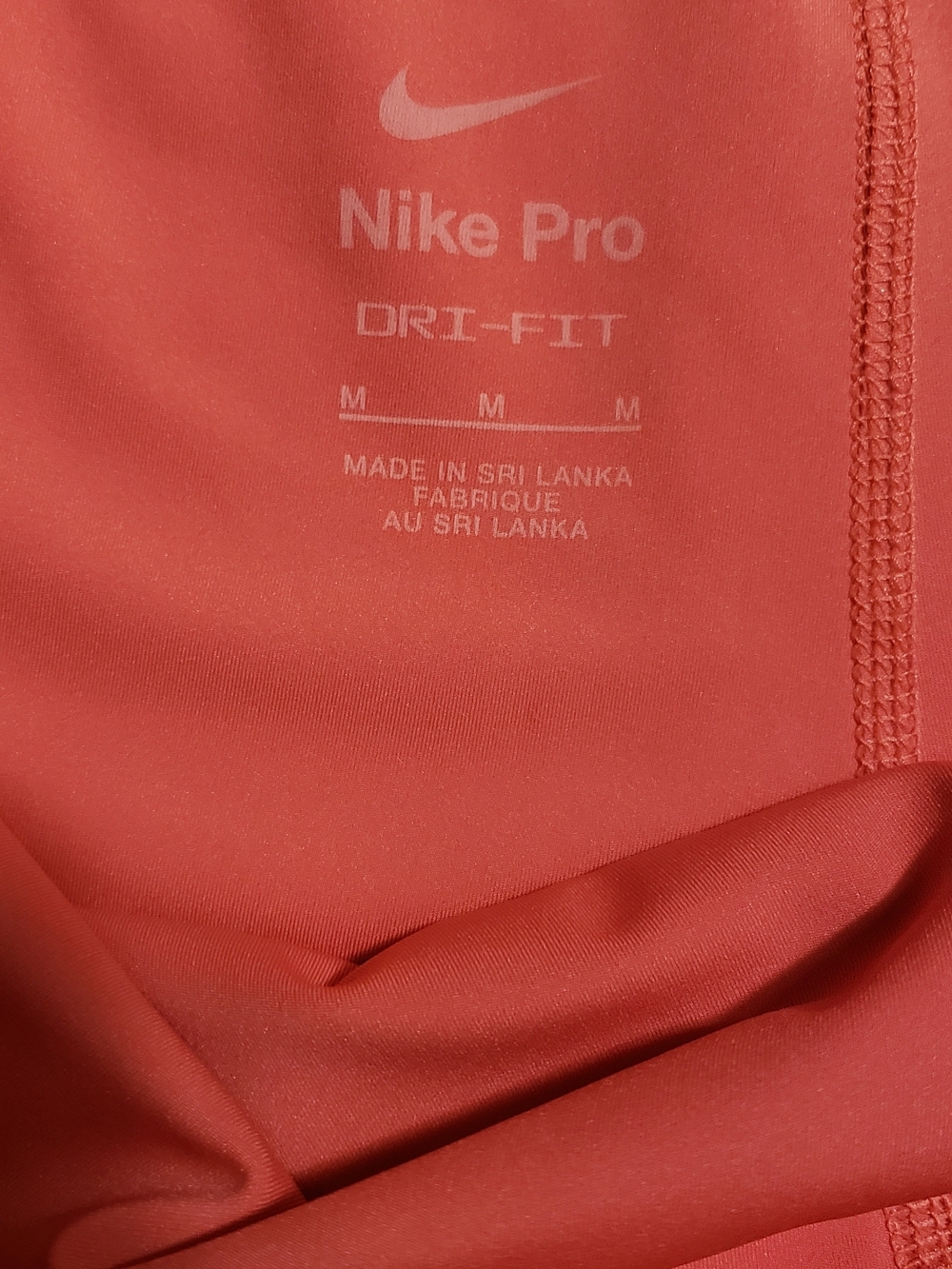 Nike Pro Dri-FIT 5" Training Shorts Women's Coral Pink Size M - Picture 3 of 3